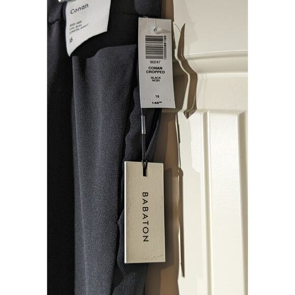 Babaton Conan NWT Black Boyfriend Cropped Ankle Length Dress Pant Womens Sz 16 - Picture 5 of 14